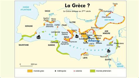 La carte de la Grèce antique Carte grece Grece Carte europe