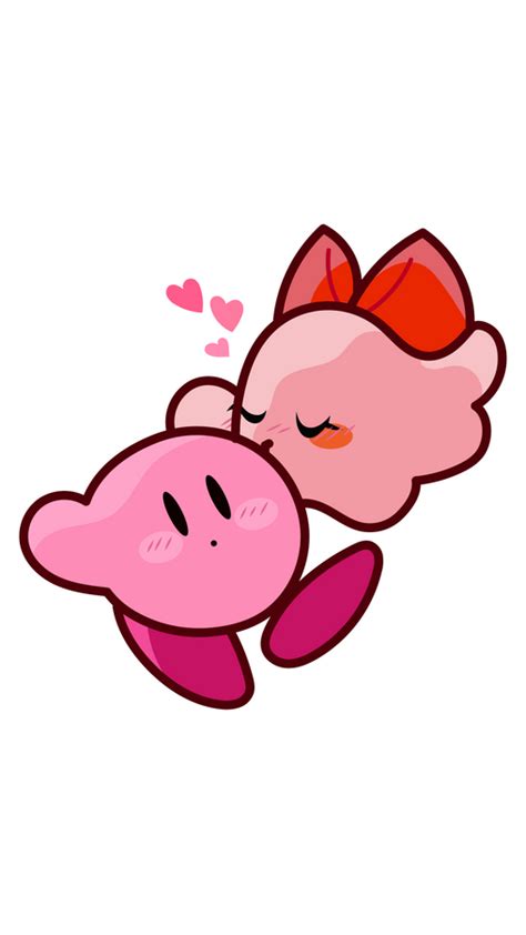 Kirby And Chuchu In Love Sticker Kirby Cute Pokemon Wallpaper Love