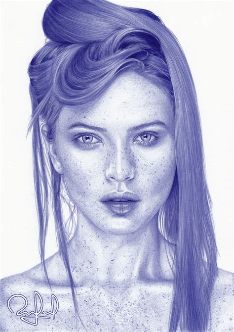 Pieces Of Ballpoint Pen Art And Photorealistic Portraits