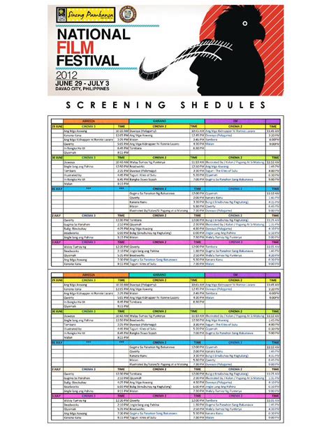 PDF FILMFEST SCHEDULE Davaocity Gov Ph SCHEDULES Pdf Illustrated