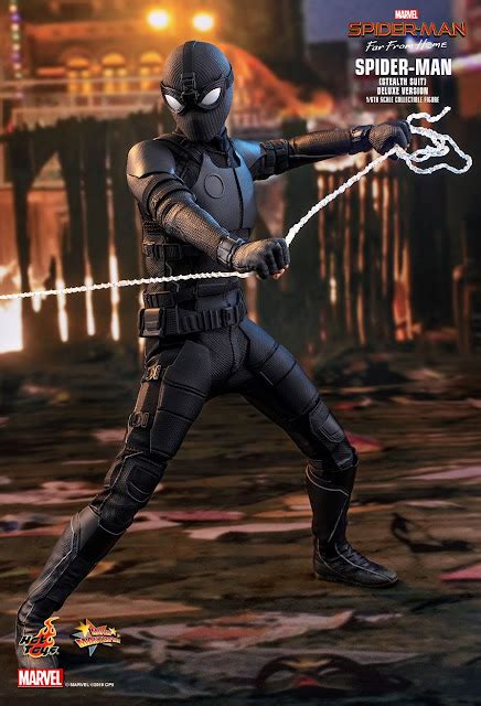Toyhaven Hot Toys Th Scale Spider Man Stealth Suit Inch Collectible Figure Deluxe Version
