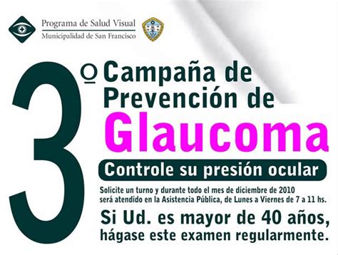 El Municipio Lanzó Campaña De Prevención Del Glaucoma Municipalidad