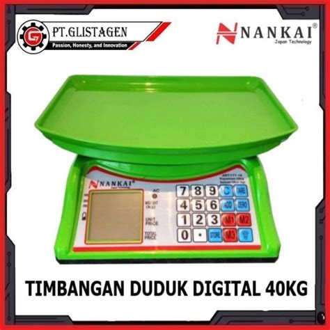 Timbangan Duduk Digital 40Kg Timbangan Buah Body PVC NANKAI Lazada