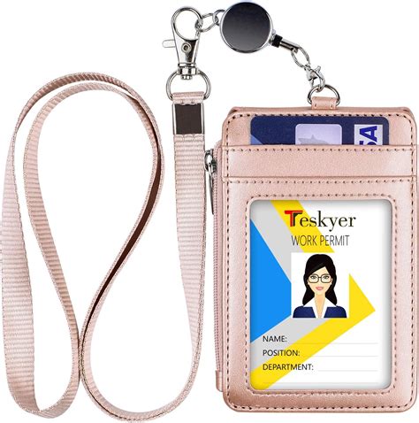 Amazon Teskyer Id Badge Holder With Retractable Lanyard Card