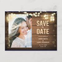 Rustic Save The Date Postcards | Zazzle