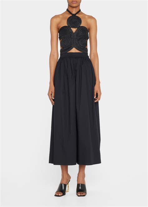 Cult Gaia Archer Crochet Halter Top Bergdorf Goodman