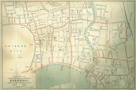 Wattis Fine Art Gallery Plan Of The Foreign Settlements Shanghai