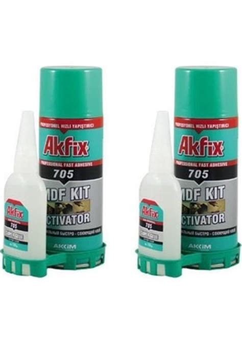 Akfix 705 Mdf Kit Hızlı Yapıştırıcı 200Ml 50Gr 2 Adet Fiyatları ve