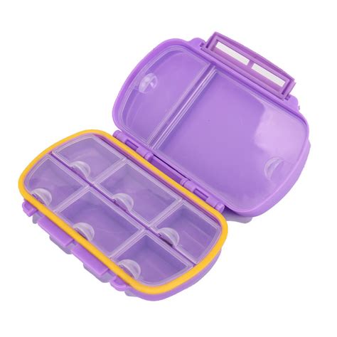 8 Compartments Travel Pill Organizer Moisture Proof Small Pill Box For