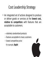 Cost Leadership Strategy Final Pdf Cost Leadership Strategy An