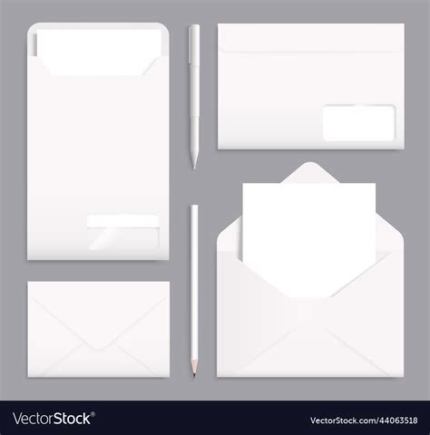 Envelopes Realistic Mockup Royalty Free Vector Image