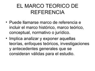 El Marco De Referencia PPT