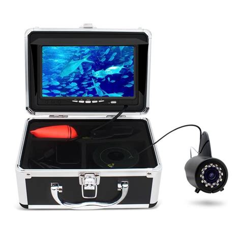 MOQCQGR 720P Underwater Fishing Camera w/DVR, 7'' Portable Ice Fishing Camera Underwater with ...