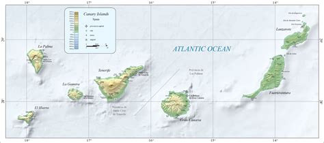 Mapas das Ilhas Canárias Espanha Enciclopédia Global