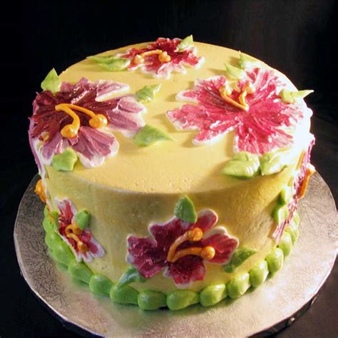 A 61 Hibiscus Floral Cake — Amphora Bakery