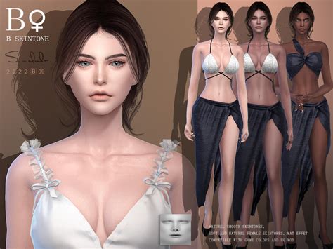 The Sims Resource Female Natural Shadow Overlay Skintones Half Bun