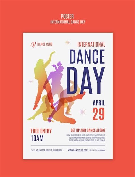 Premium Psd International Dance Day Celebration Poster Template