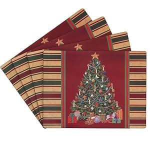 Amazon Benson Mills Christmas Cork Placemats Set Of 4 Place Mats