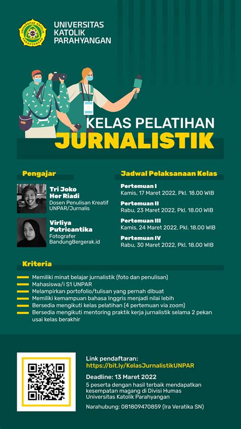 Poster Digital Kelas Pelatihan Jurnalistik Universitas Katolik The