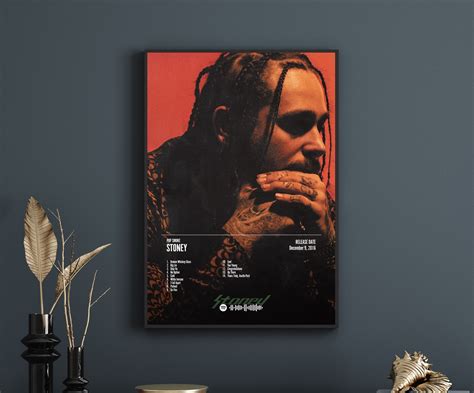 Post Malone Poster | Stoney Poster | Tracklist Album Cover Poster Designed & Sold By Amusement ...