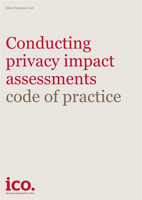 Pdf Conducting Privacy Impact Assessments Code Of Practiceconducting