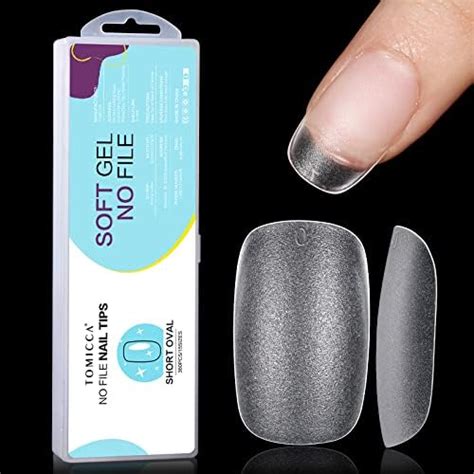 Aillsa Short Coffin Nail Tips 5 Sized Xs Full Cover Soft Gel Nail Tips No More