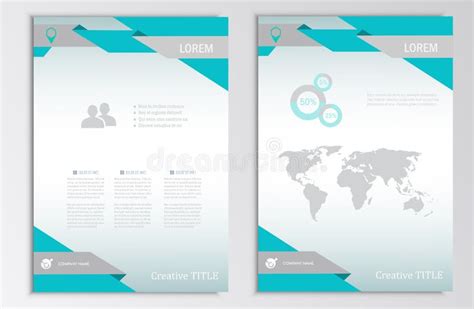 Vector Brochure Template A4 Format Layout Headers Stock Vector