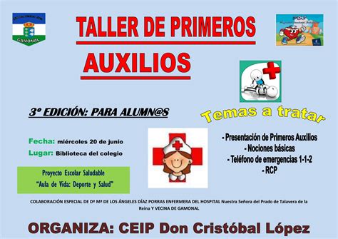 Taller De Primeros Auxilios Ceip Don Crist Bal L Pez Gamonal Toledo