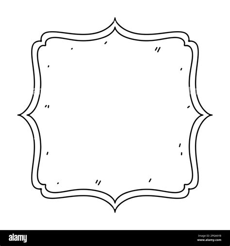 Doodle Style Decorative Frame Cute Vector Illustration Stock Vector