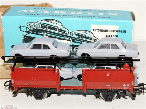 Märklin 4613 H0 Autotransportwagen 315 4 beladen