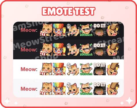 Twitch Emote Cute Orange Cat Mega Pack Emotes Emotes Etsy