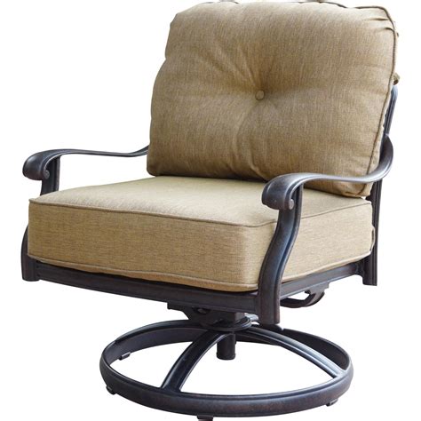 Patio Furniture Swivel Rocker Club Chair Cast Aluminum