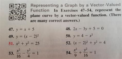 Solved Representing A Graph By A Vector Valued Function In Chegg