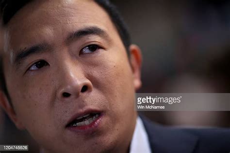 Democratic Presidential Candidate Andrew Yang Speaks To Reporters In News Photo Getty Images