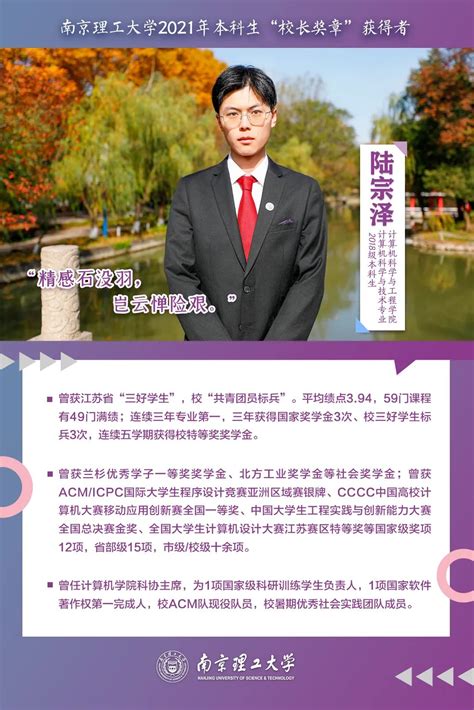 青春榜样！他们是南京理工大学2021年“校长奖章”获得者！ 南京理工大学 新浪新闻