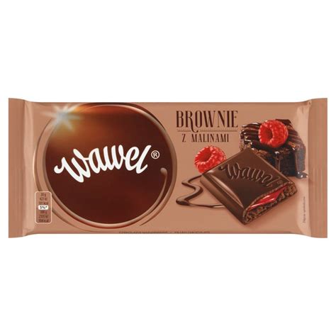 Wawel Czekolada nadziewana brownie z malinami 100 g Torimpex Toruń