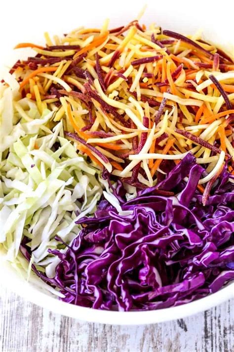 The BEST Coleslaw recipe starts with shredded cabbage and carrots! # ...