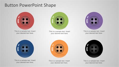 3d Button Powerpoint Shape Slidemodel