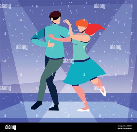 Couple Nightclub Nightlife Stock Vector Images Alamy