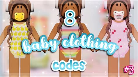 8 Aesthetic Baby Clothing Codes For Bloxburg Part 3 Roblox ♡ Youtube