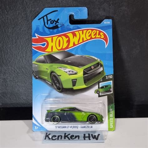 Jual Hot Wheels 17 Nissan GTR R35 Guaczilla Hijau Abu Shopee Indonesia