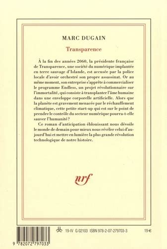 Transparence De Marc Dugain Grand Format Livre Decitre