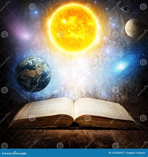 Livro M Gico Aberto Sol Terra Lua Saturno Estrelas E Gal Xia