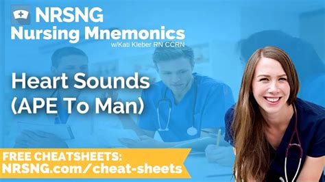 Heart Sounds APE To Man Nursing Mnemonics, Nursing School Study Tips ...