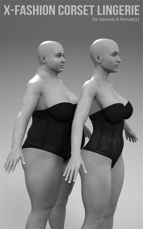 X Fashion Corset Lingerie For Genesis 8 Females 3D Figure Assets Xtrart 3d