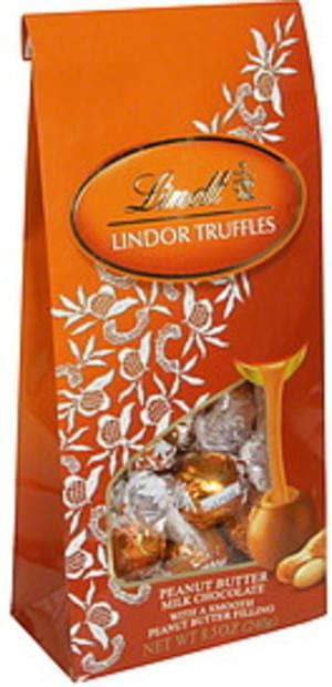 Lindt Peanut Butter Milk Chocolate Lindor Truffles - 8.5 oz, Nutrition ...