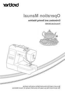 Brother SE600 Sewing Embroidery Machine Owners Instruction Manual