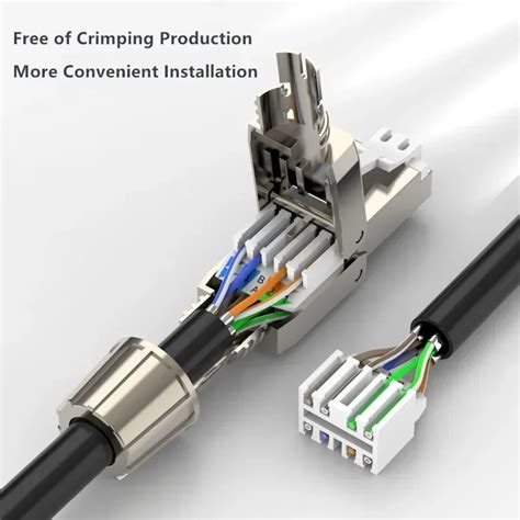 Conector De Rede Cat6a Cat7 Utp Stp Plugue De Rede Utp Cat6a Cat7