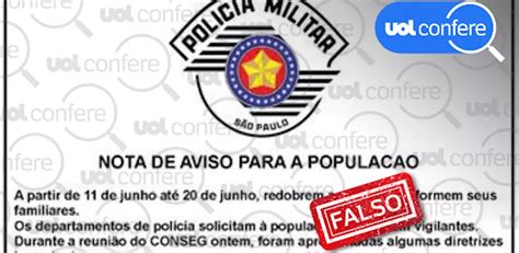 Falso Texto Atribu Do Pm De Sp Sobre Saidinha De Presos Em Junho