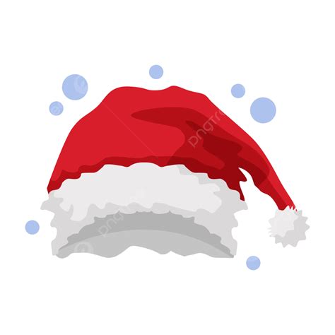 Chrismas Santa Hat Flat Illustration Clipart Vector Santa Clipart Hat